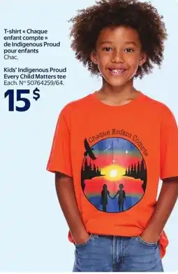 Walmart Kids' Indigenous Proud Every Child Matters tee offer