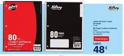 Walmart Hilroy 80-Page 1-subject notebook offer