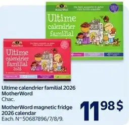 Walmart MotherWord magnetic fridge 2026 calendar offer