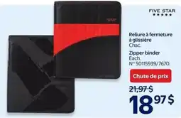Walmart Five star zipper binder offer
