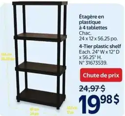 Walmart Plastic shelf 4-Tier offer