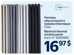 Walmart Mainstays blackout thermal window panel offer