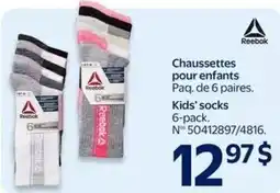 Walmart Reebok Kids' socks offer