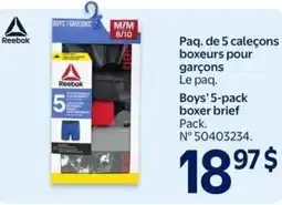 Walmart Reebok boys' boxer brief offer