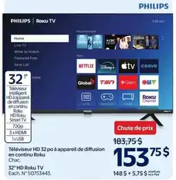 Walmart Philips 32" hd roku tv offer