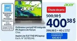 Walmart acer Aspire Lite 15.6" FHD IPS laptop offer