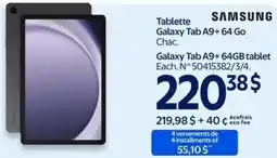 Walmart SAMSUNG Galaxy Tab A9+ 64GB tablet offer
