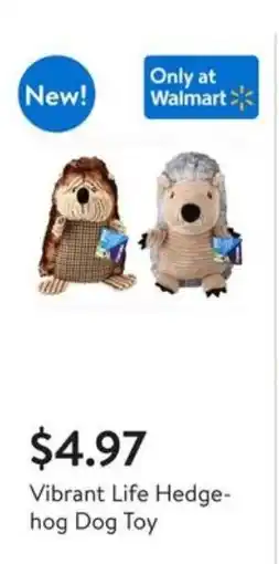 Walmart Vibrant Life Hedge hog Dog Toy offer