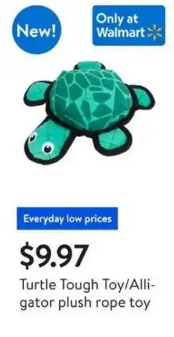Walmart Turtle tough toy alligator plush rope toy offer