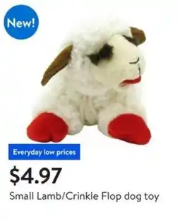 Walmart Small lamb crinkle flop dog toy offer