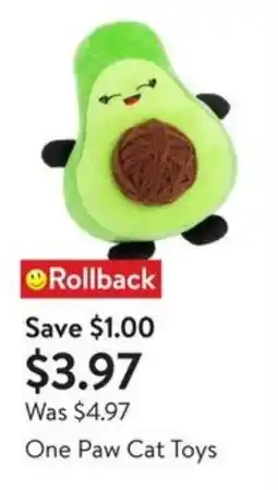 Walmart One paw cat toys offer