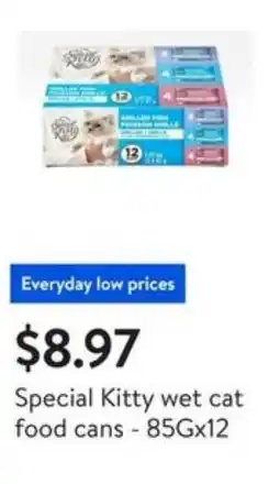Walmart Special Kitty wet cat food cans offer