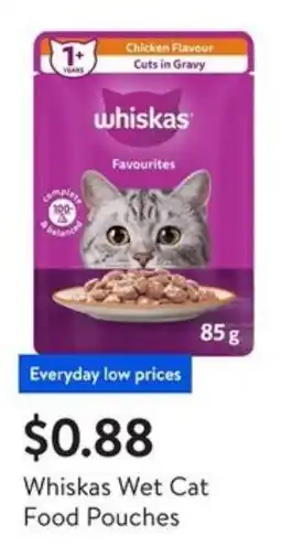 Walmart Whiskas wet cat food pouches offer