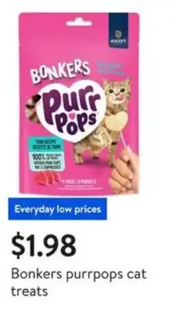 Walmart Bonkers purrpops cat treats offer