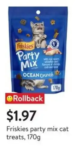 Walmart Friskies party mix cat treats offer