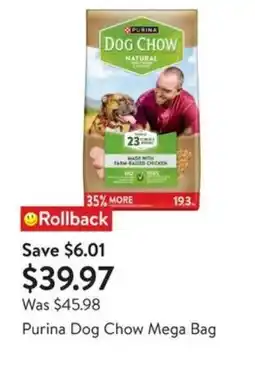 Walmart Purina dog chow mega bag offer