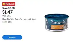 Walmart Blue buffalo tastefuls wet cat food cans offer