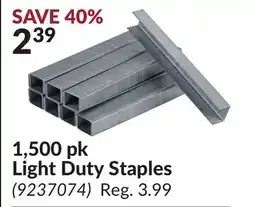 Princess Auto 1, 500 pk Light Duty Staples offer