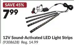 Princess Auto 12V Sound-Activated LED Light Strips offer
