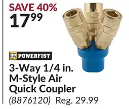Princess Auto 3-Way 1/4 in. M-Style Air Quick Coupler offer