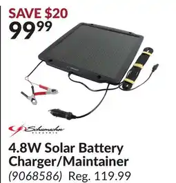 Princess Auto 4.8W Solar Battery Charger/Maintainer offer