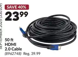 Princess Auto 50 HDMI 2.0 Cable offer