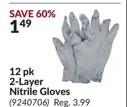 Princess Auto 12 pk 2-Layer Nitrile Gloves offer