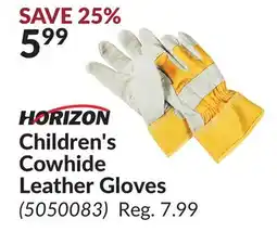 Princess Auto Children's Cowhide Leather Gloves offer