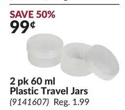 Princess Auto 2 pk 60 ml Plastic Travel Jars offer