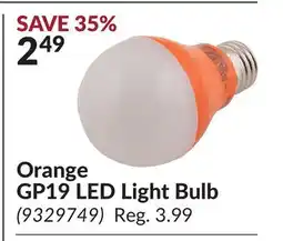 Princess Auto Orange GP19 LED Light Bulb offer