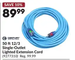 Princess Auto 50 ft 12/3 Single-Outlet Lighted Extension Cord offer