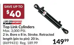 Princess Auto Top Link Cylinders offer