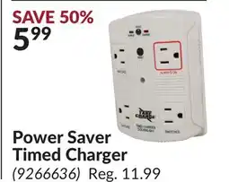 Princess Auto Power Saver Timed Charger offer