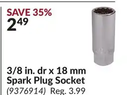 Princess Auto 3/8 in. dr x 18 mm Spark Plug Socket offer