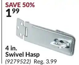 Princess Auto 4 in. Swivel Hasp offer