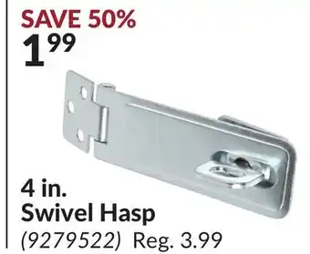 Princess Auto 4 in. Swivel Hasp offer