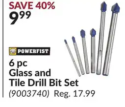 Princess Auto 6 pc Glass and Tile Drill Bit Set offer