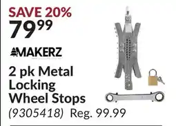 Princess Auto 2 pk Metal Locking Wheel Stops offer