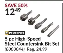 Princess Auto 5 pc High-Speed Steel Countersink Bit Set offer