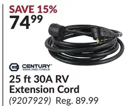 Princess Auto 25 ft 30A RV Extension Cord offer