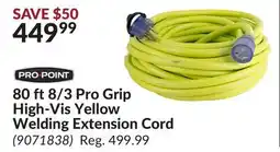 Princess Auto PRO POINT 80 ft 8/3 Pro Grip High-Vis Yellow Welding Extension Cord offer