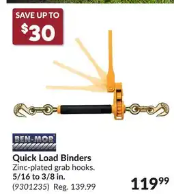 Princess Auto Quick Load Binders offer
