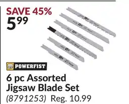 Princess Auto 6 pc Assorted Jigsaw Blade Set offer