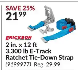 Princess Auto 2 in. x 12 ft 3,300 lb E-Track Ratchet Tie-Down Strap offer