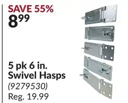 Princess Auto 5 pk 6 in. Swivel Hasps offer
