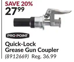 Princess Auto Quick-Lock Grease Gun Coupler offer