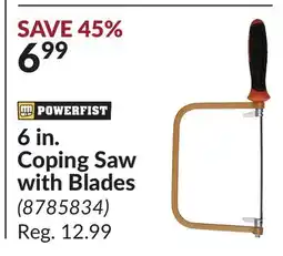 Princess Auto 6 in. Coping Saw with Blades offer