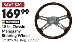 Princess Auto 18 in. Classic Mahogany Steering Wheel offer