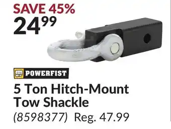 Princess Auto POWERFIST 5 Ton Hitch-Mount Tow Shackle offer