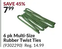 Princess Auto 6 pk Multi-Size Rubber Twist Ties offer